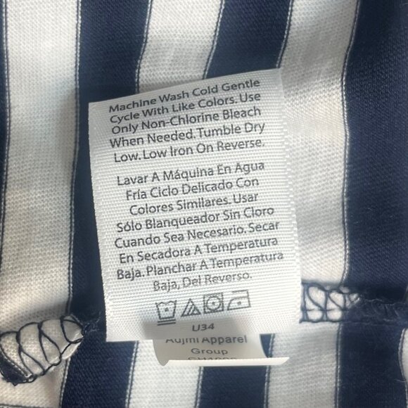 Time And Tru Cinch Front Tank Top Womens XXXL Blue White New Striped - Picture 8 of 10